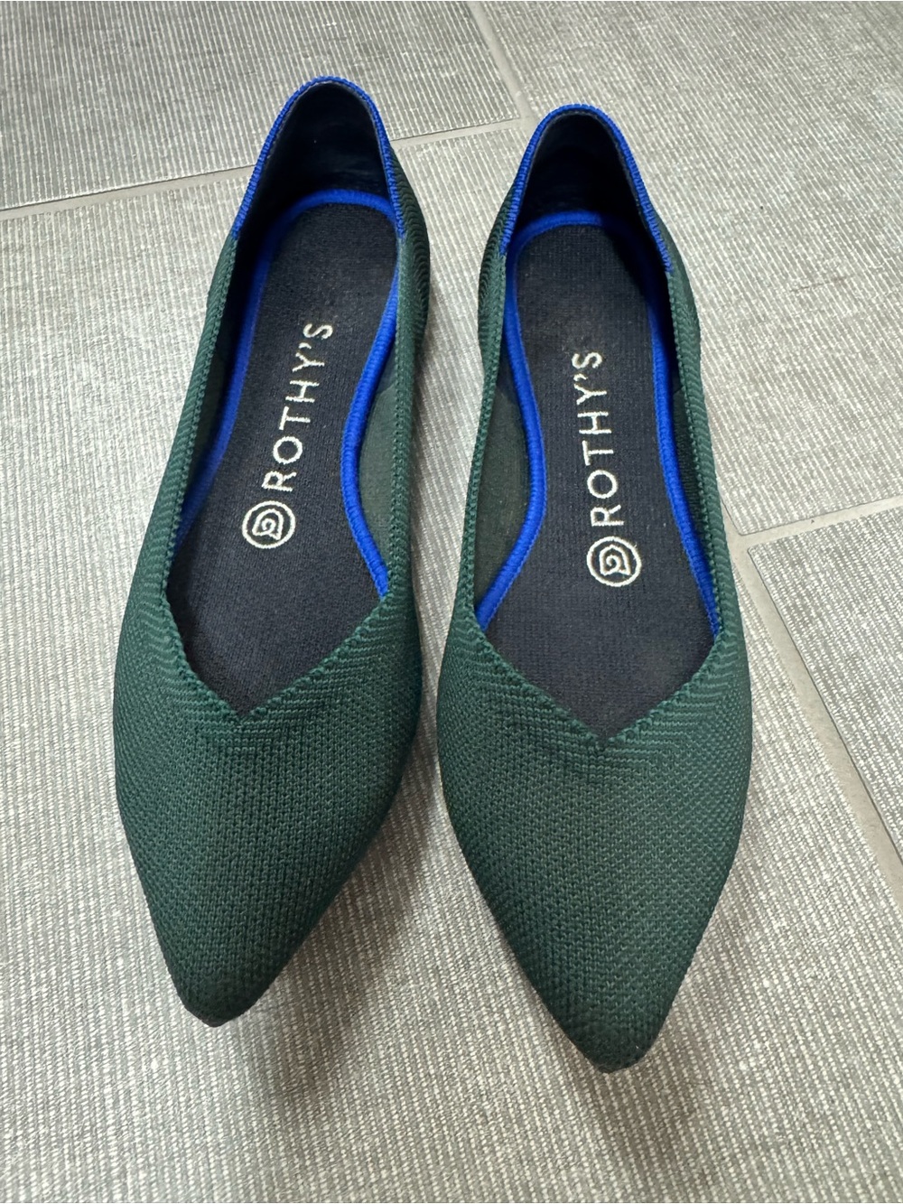 Rothy's Women's The Point Flat - Dark Green Emerald